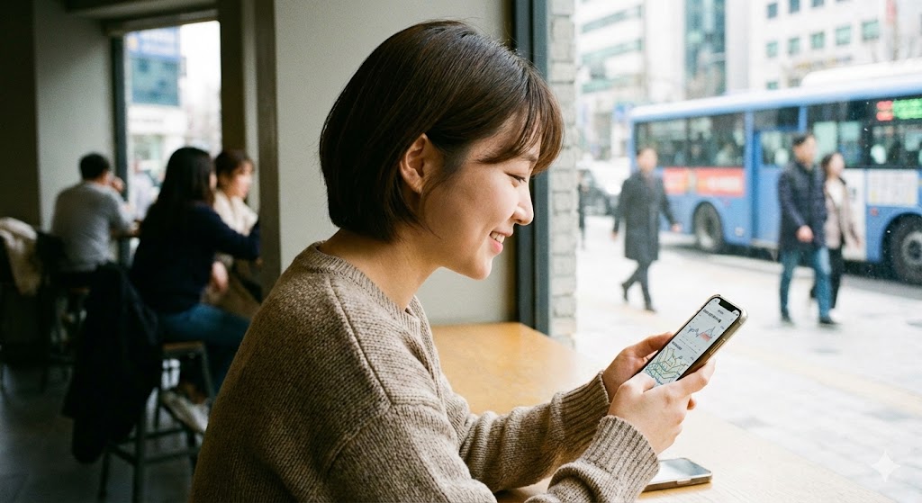 우아텍 서비스를 사용하는 모습